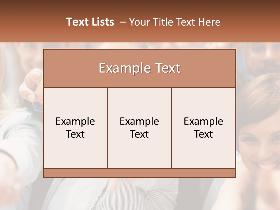 A Group Of People Pointing At The Camera PowerPoint Template