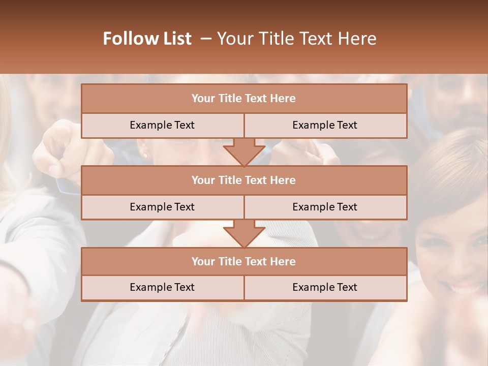 A Group Of People Pointing At The Camera PowerPoint Template