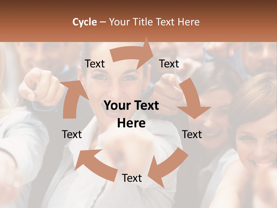 A Group Of People Pointing At The Camera PowerPoint Template