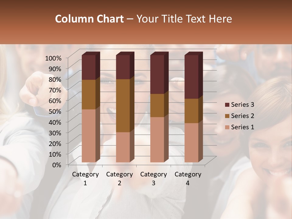A Group Of People Pointing At The Camera PowerPoint Template