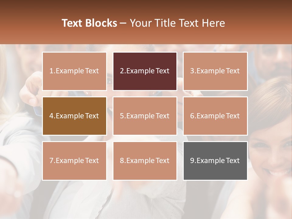 A Group Of People Pointing At The Camera PowerPoint Template