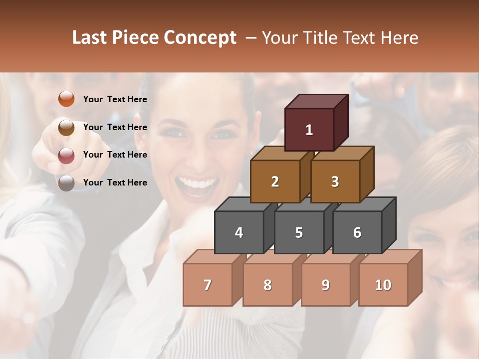 A Group Of People Pointing At The Camera PowerPoint Template