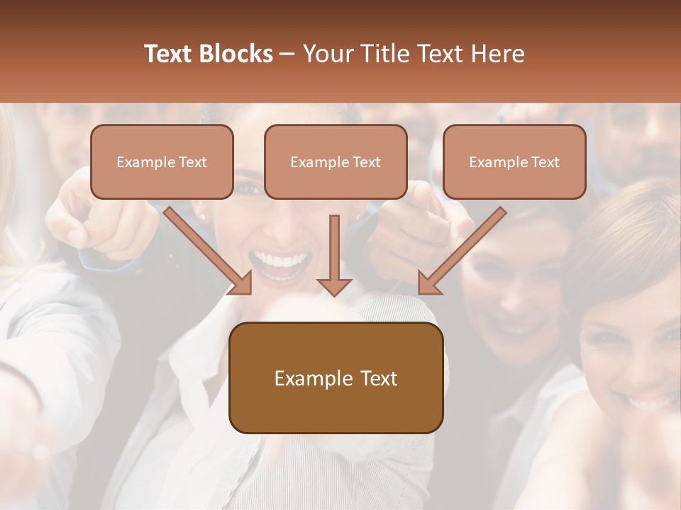 A Group Of People Pointing At The Camera PowerPoint Template