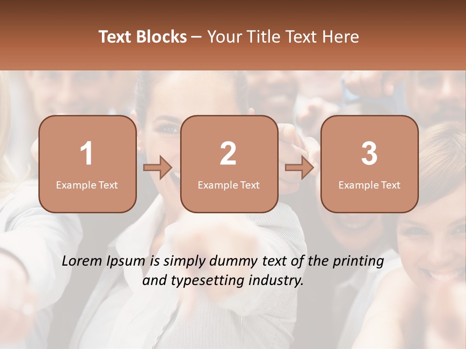 A Group Of People Pointing At The Camera PowerPoint Template