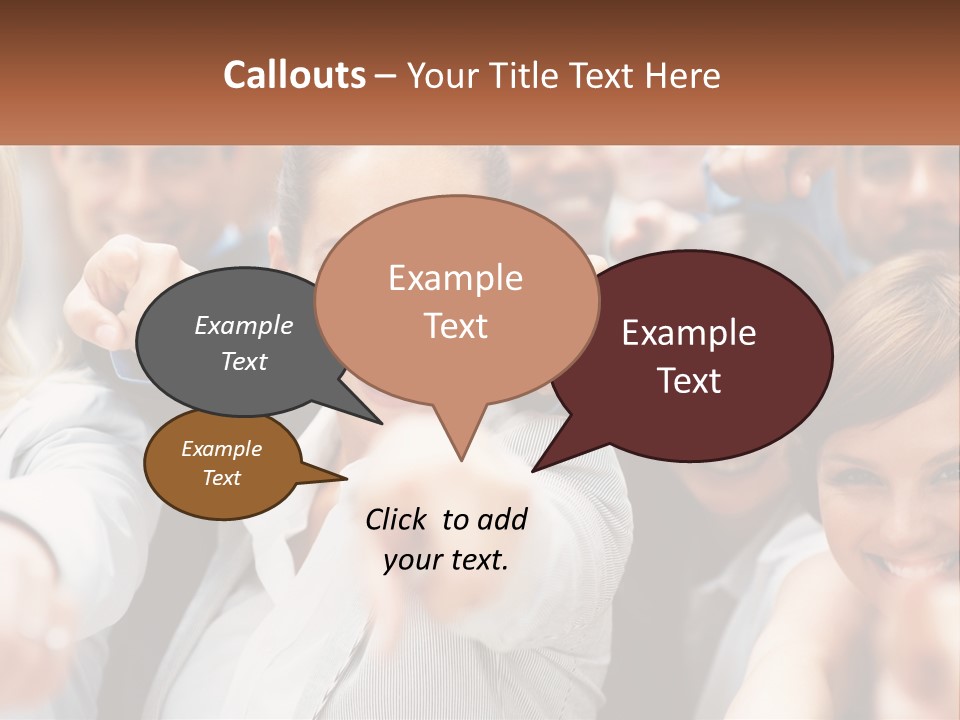 A Group Of People Pointing At The Camera PowerPoint Template