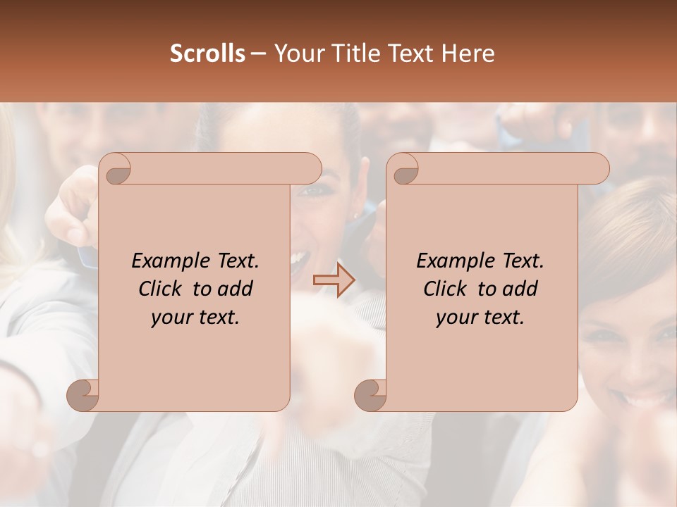 A Group Of People Pointing At The Camera PowerPoint Template