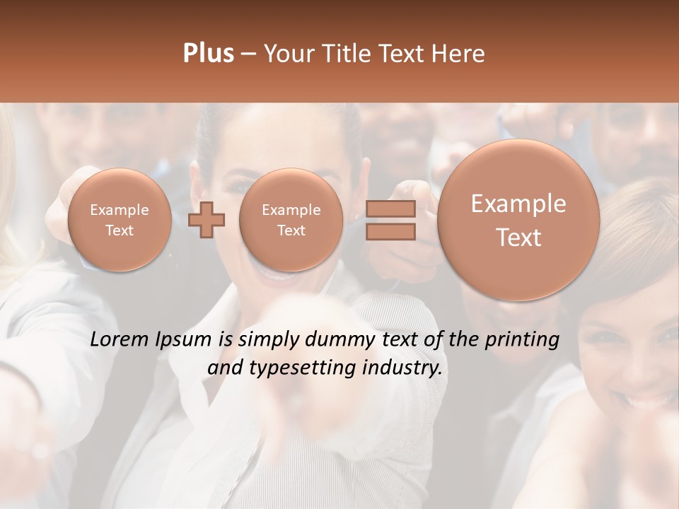 A Group Of People Pointing At The Camera PowerPoint Template