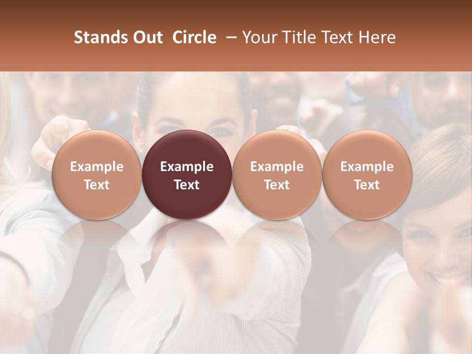 A Group Of People Pointing At The Camera PowerPoint Template