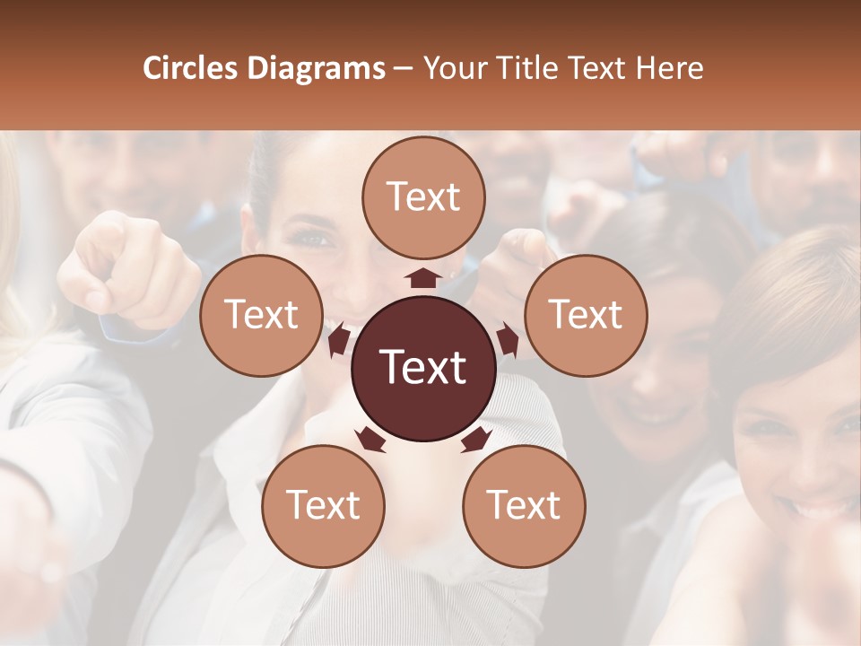 A Group Of People Pointing At The Camera PowerPoint Template