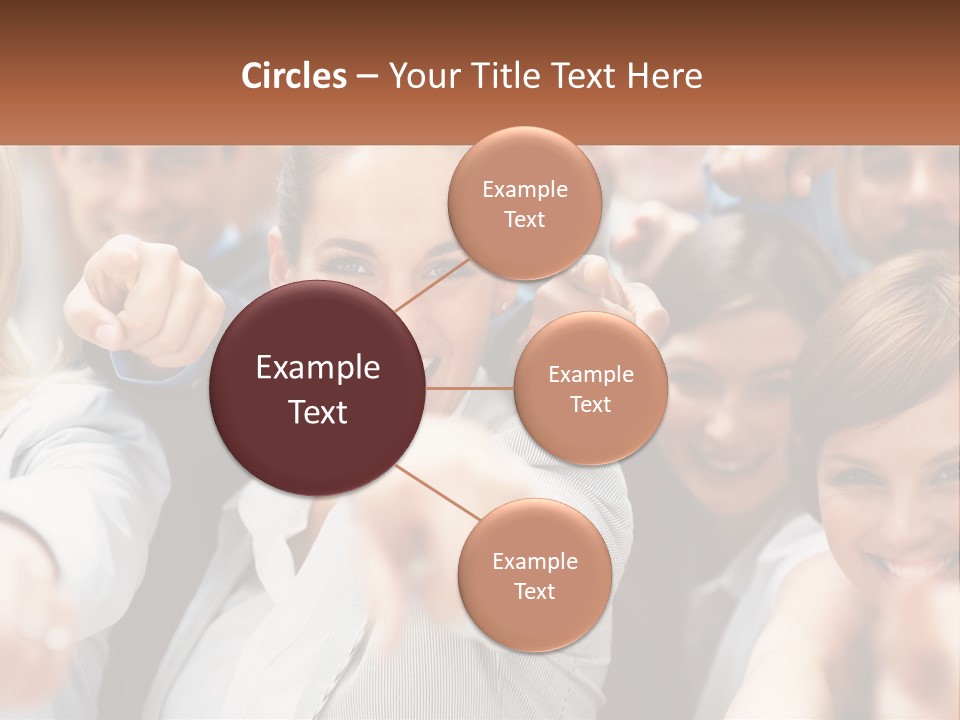 A Group Of People Pointing At The Camera PowerPoint Template