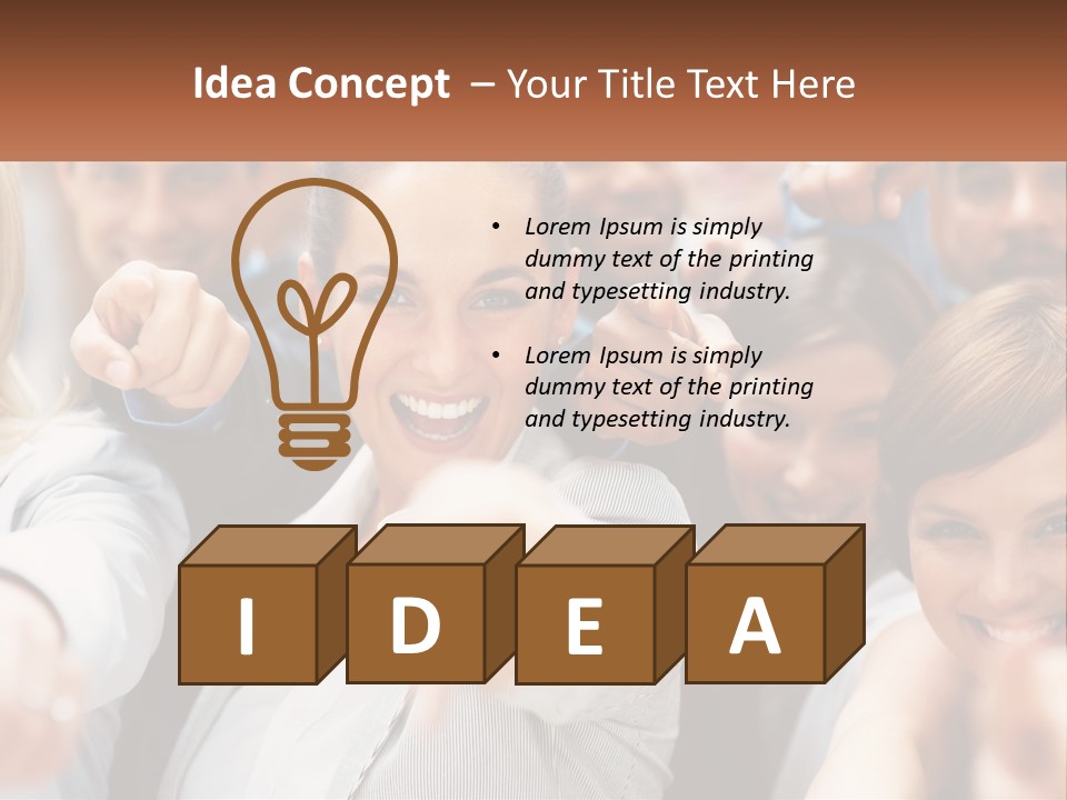 A Group Of People Pointing At The Camera PowerPoint Template