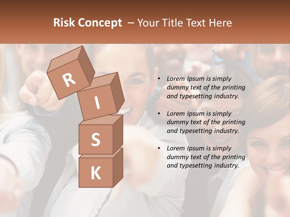 A Group Of People Pointing At The Camera PowerPoint Template