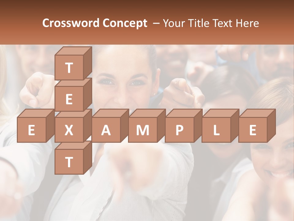 A Group Of People Pointing At The Camera PowerPoint Template