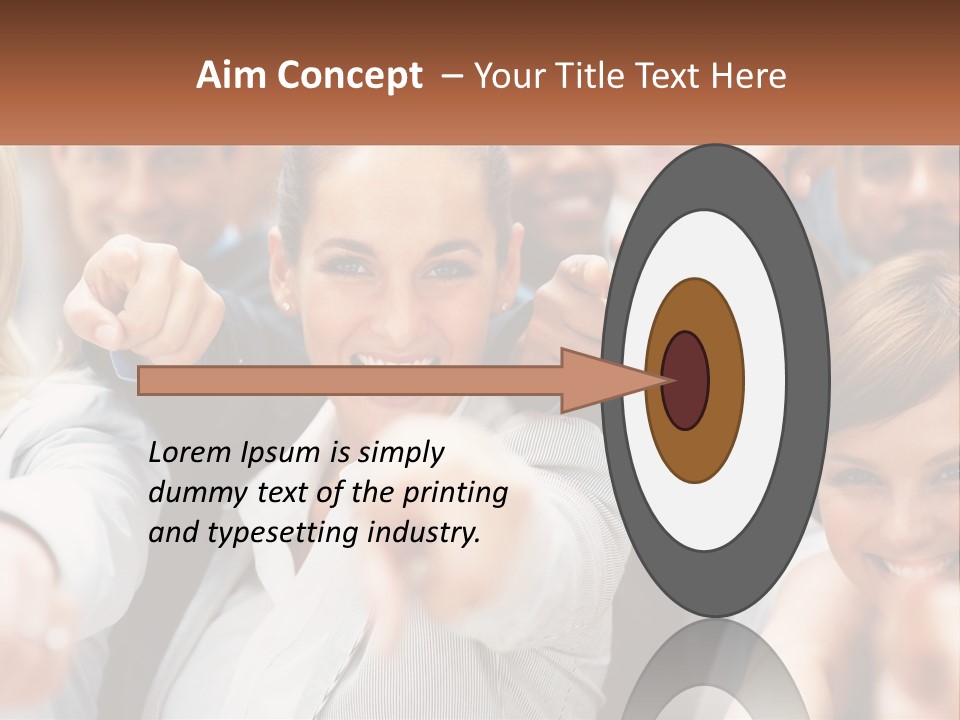 A Group Of People Pointing At The Camera PowerPoint Template