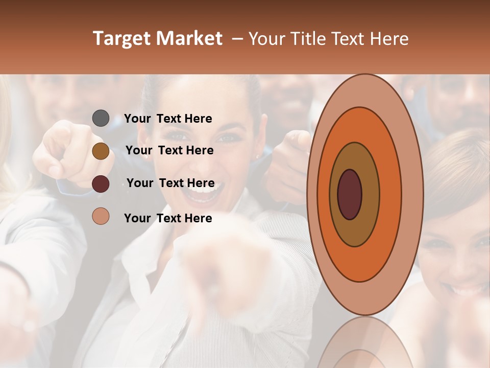 A Group Of People Pointing At The Camera PowerPoint Template