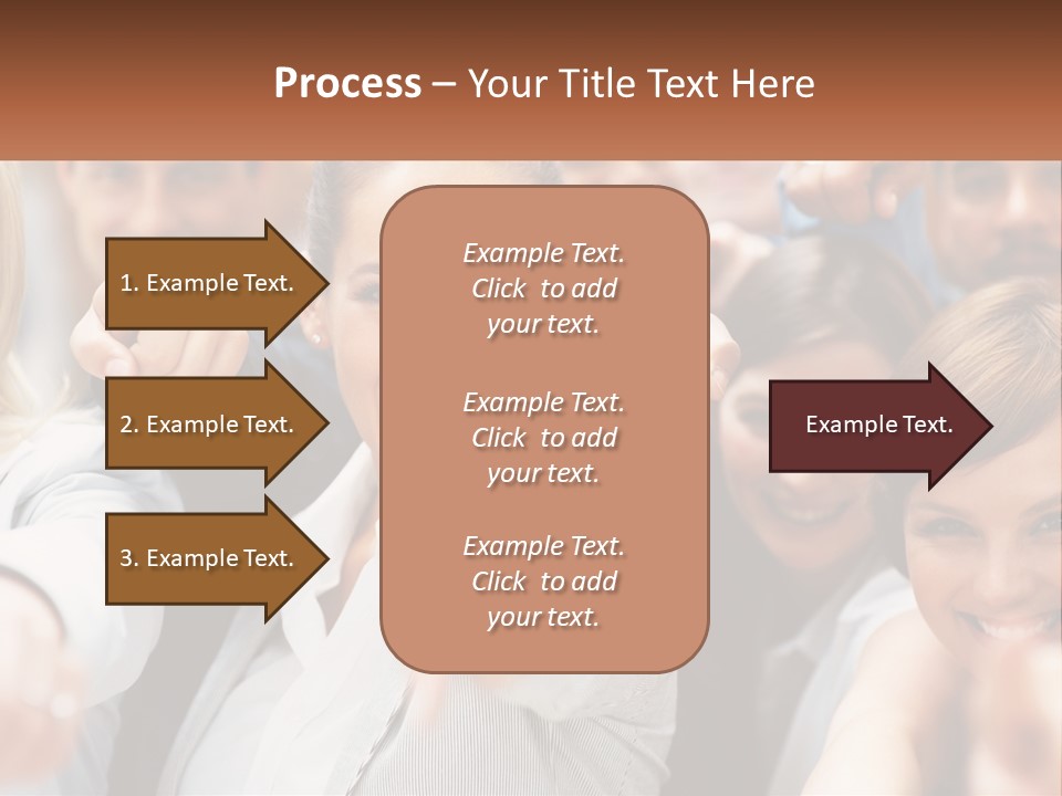 A Group Of People Pointing At The Camera PowerPoint Template
