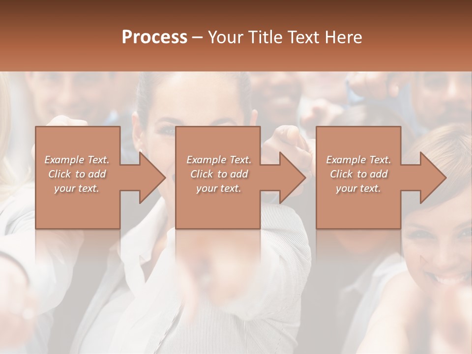 A Group Of People Pointing At The Camera PowerPoint Template