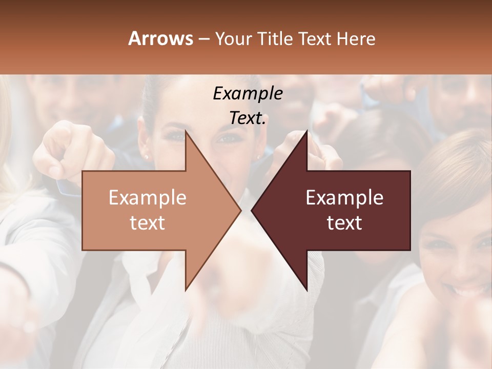 A Group Of People Pointing At The Camera PowerPoint Template