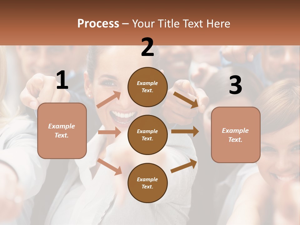 A Group Of People Pointing At The Camera PowerPoint Template