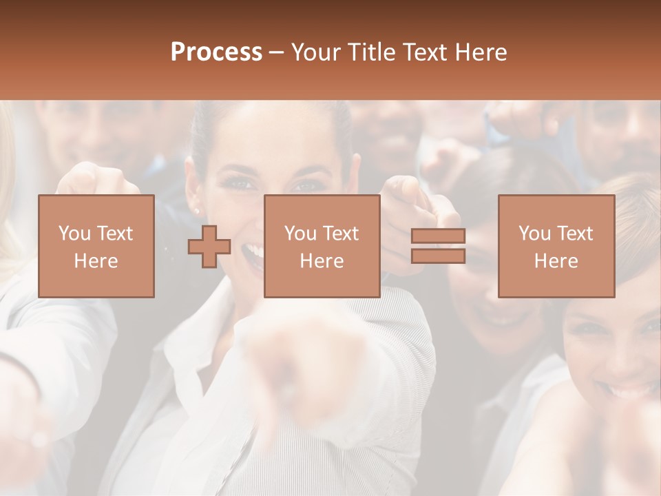 A Group Of People Pointing At The Camera PowerPoint Template