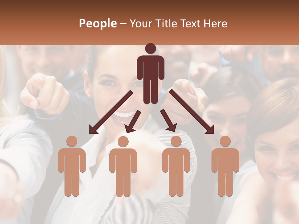 A Group Of People Pointing At The Camera PowerPoint Template