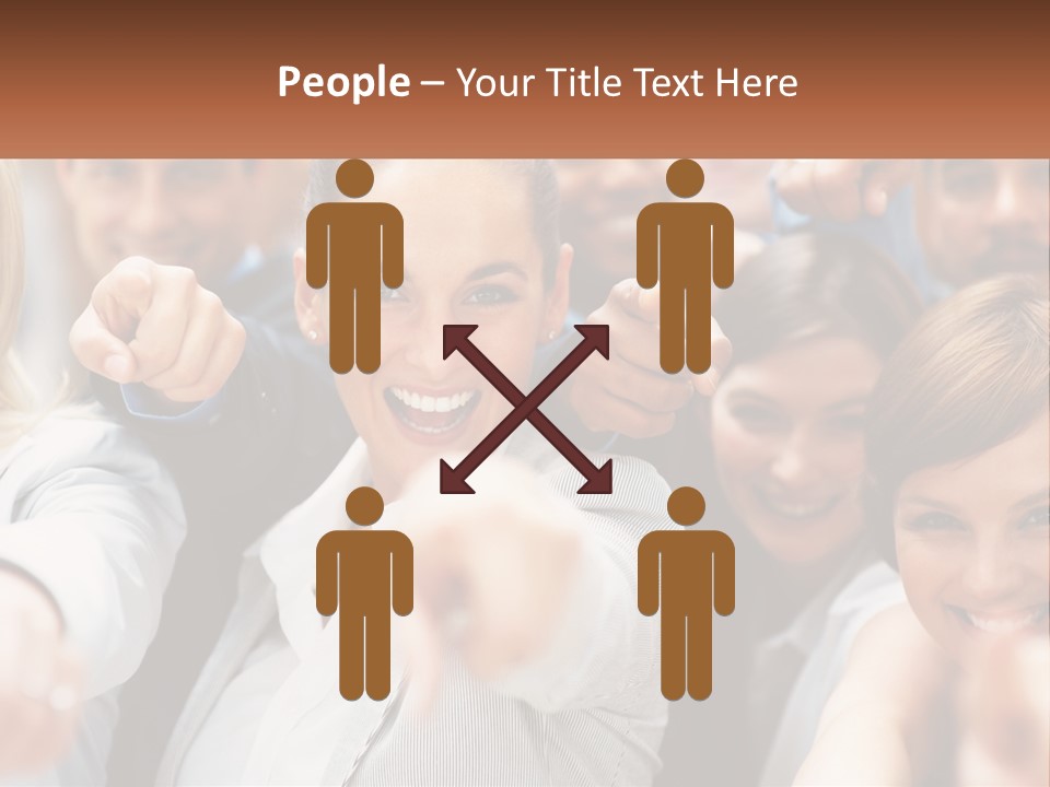 A Group Of People Pointing At The Camera PowerPoint Template