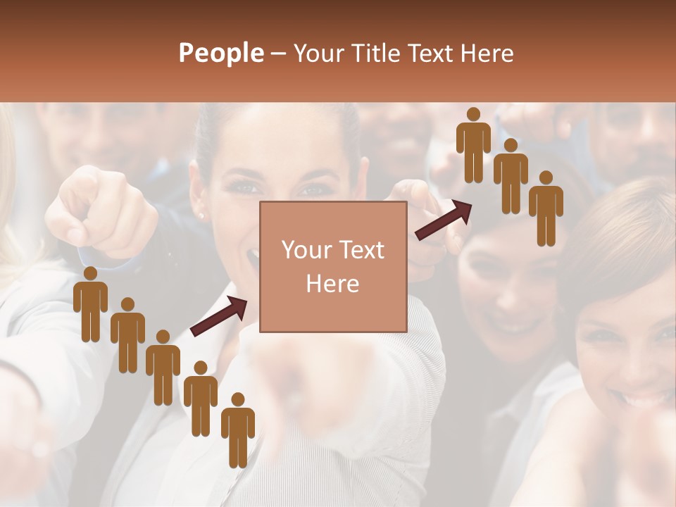 A Group Of People Pointing At The Camera PowerPoint Template