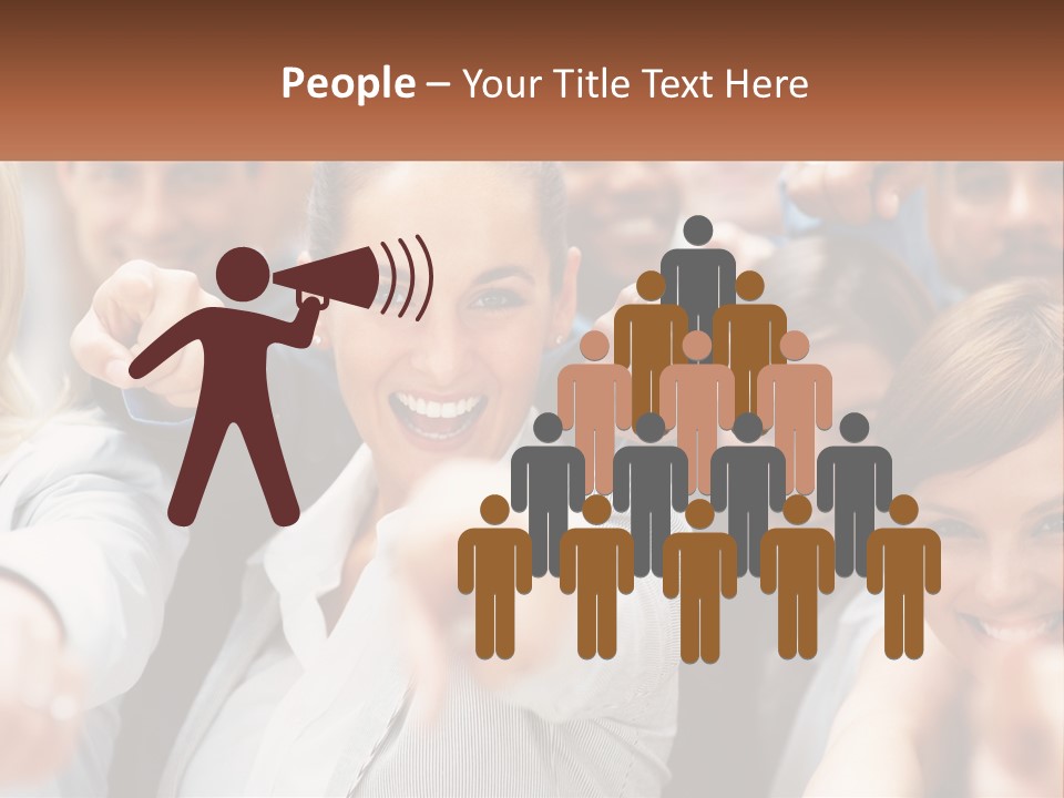 A Group Of People Pointing At The Camera PowerPoint Template