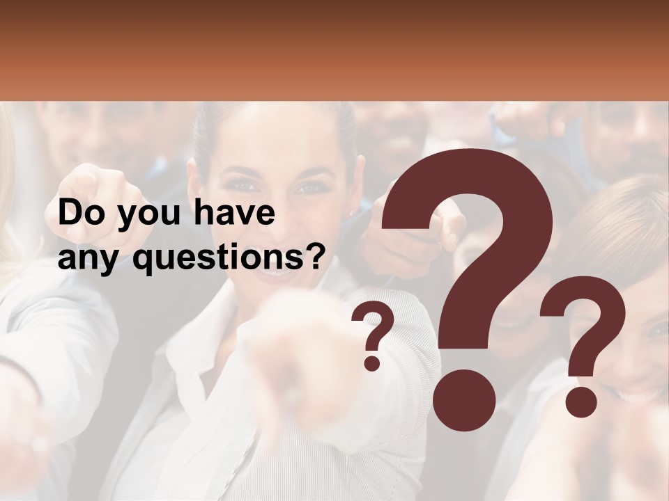 A Group Of People Pointing At The Camera PowerPoint Template