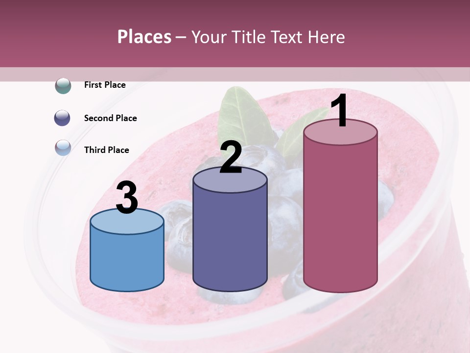 Smoothie Drink Blueberry PowerPoint Template