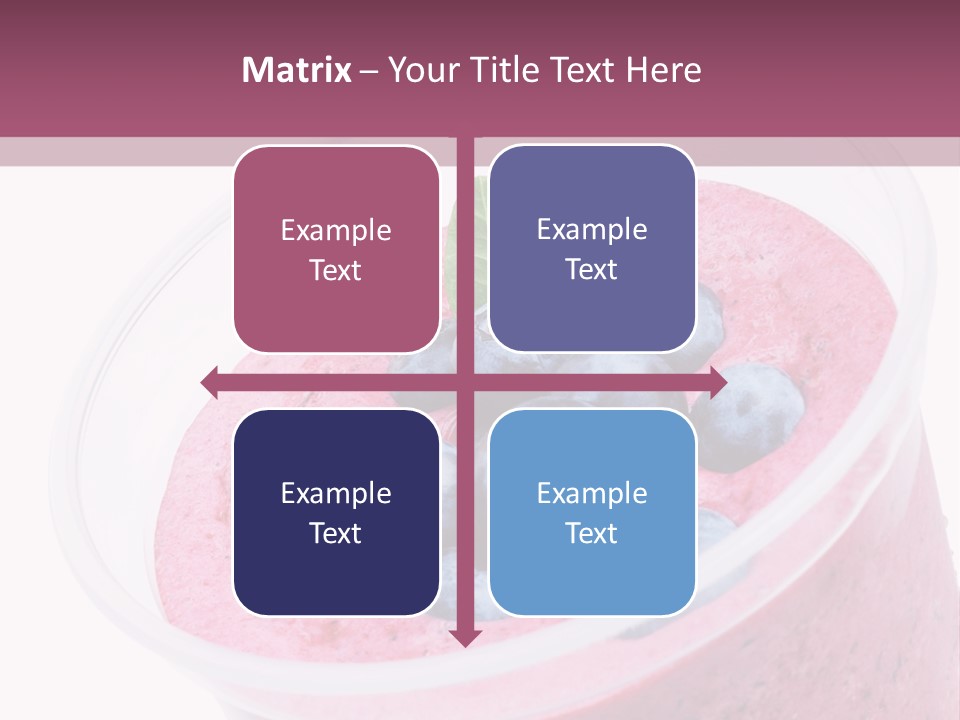 Smoothie Drink Blueberry PowerPoint Template