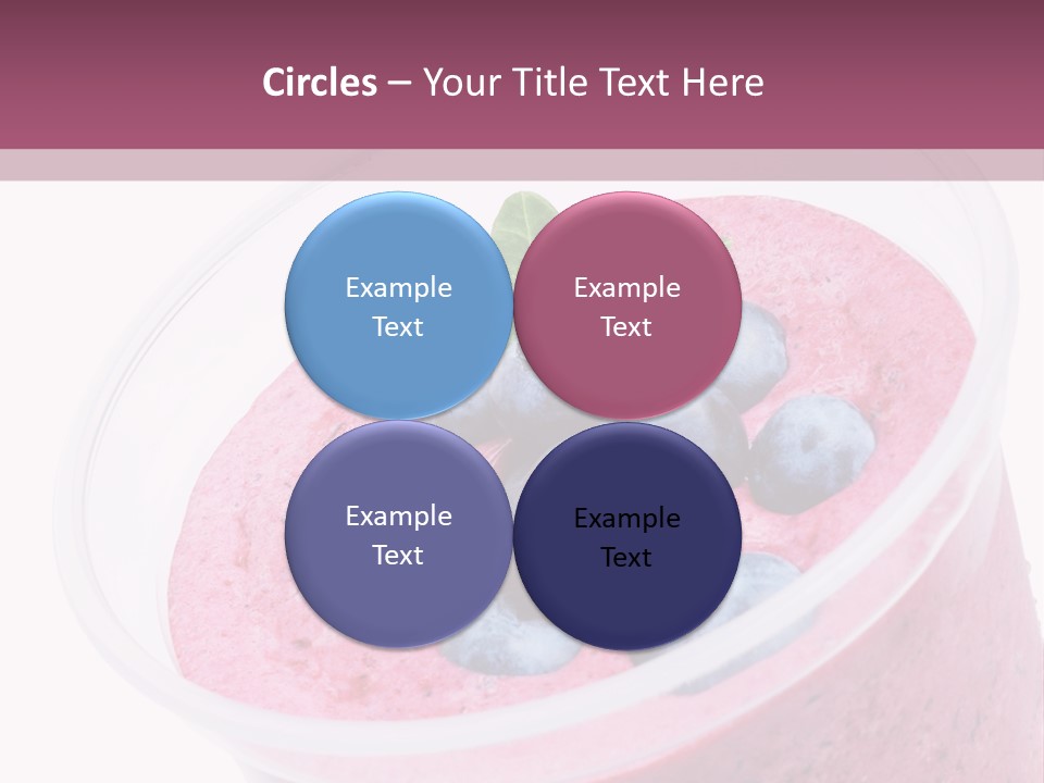 Smoothie Drink Blueberry PowerPoint Template