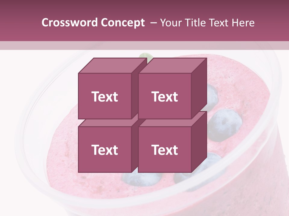 Smoothie Drink Blueberry PowerPoint Template