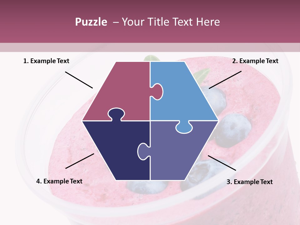 Smoothie Drink Blueberry PowerPoint Template