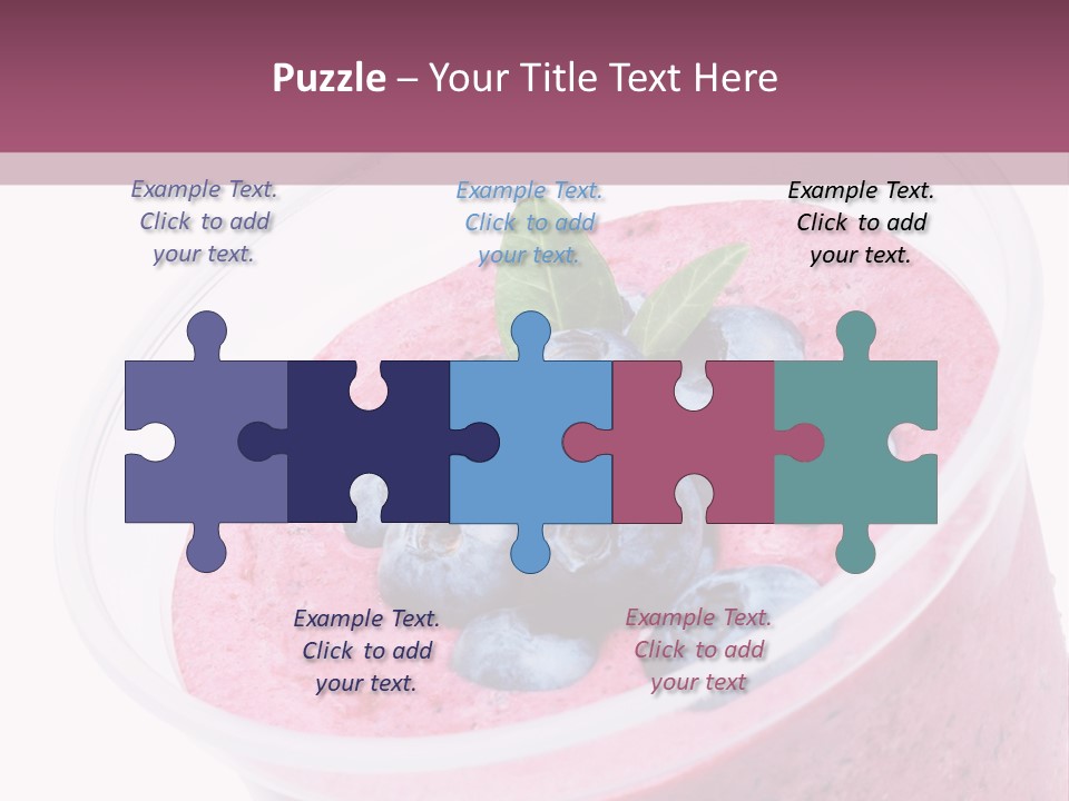 Smoothie Drink Blueberry PowerPoint Template