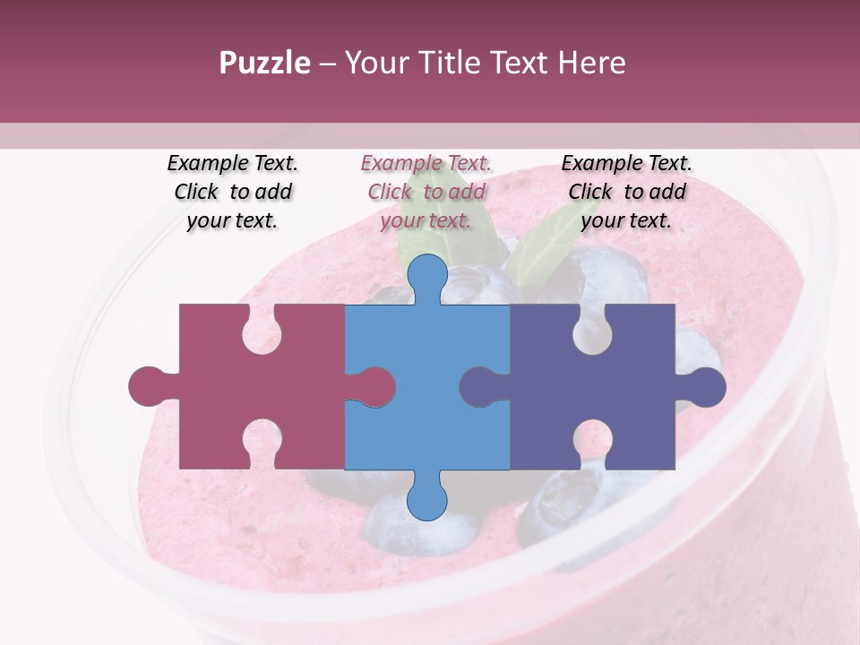 Smoothie Drink Blueberry PowerPoint Template