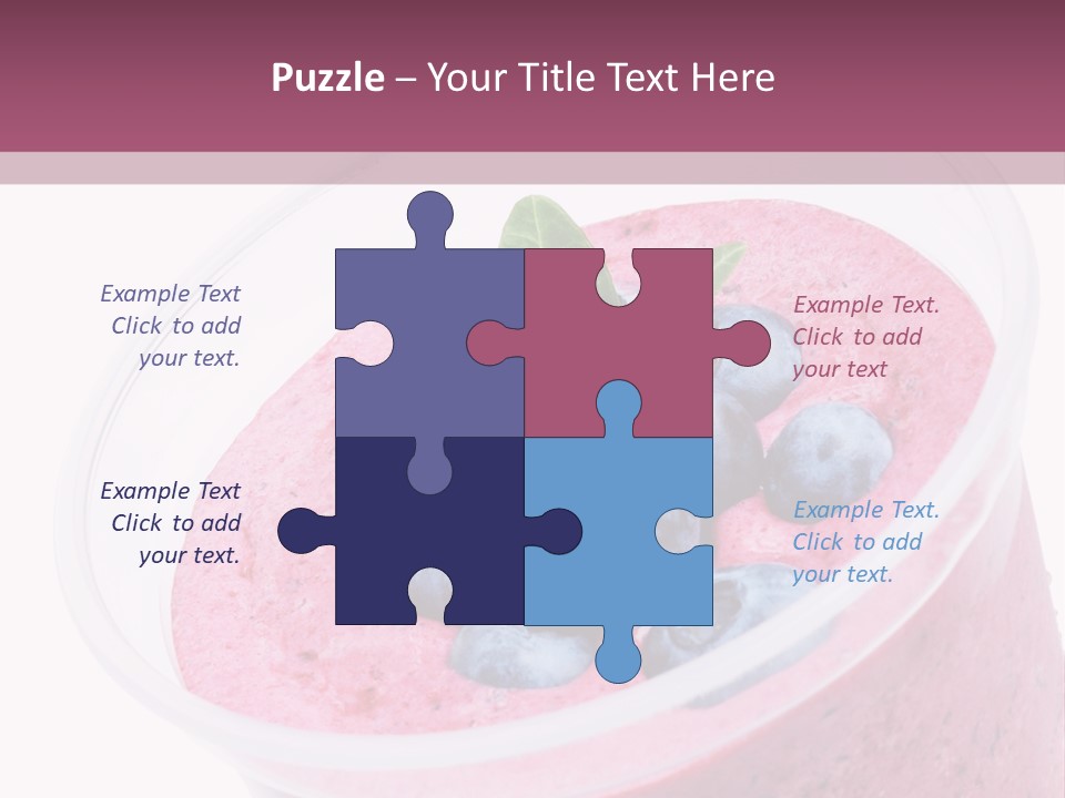 Smoothie Drink Blueberry PowerPoint Template