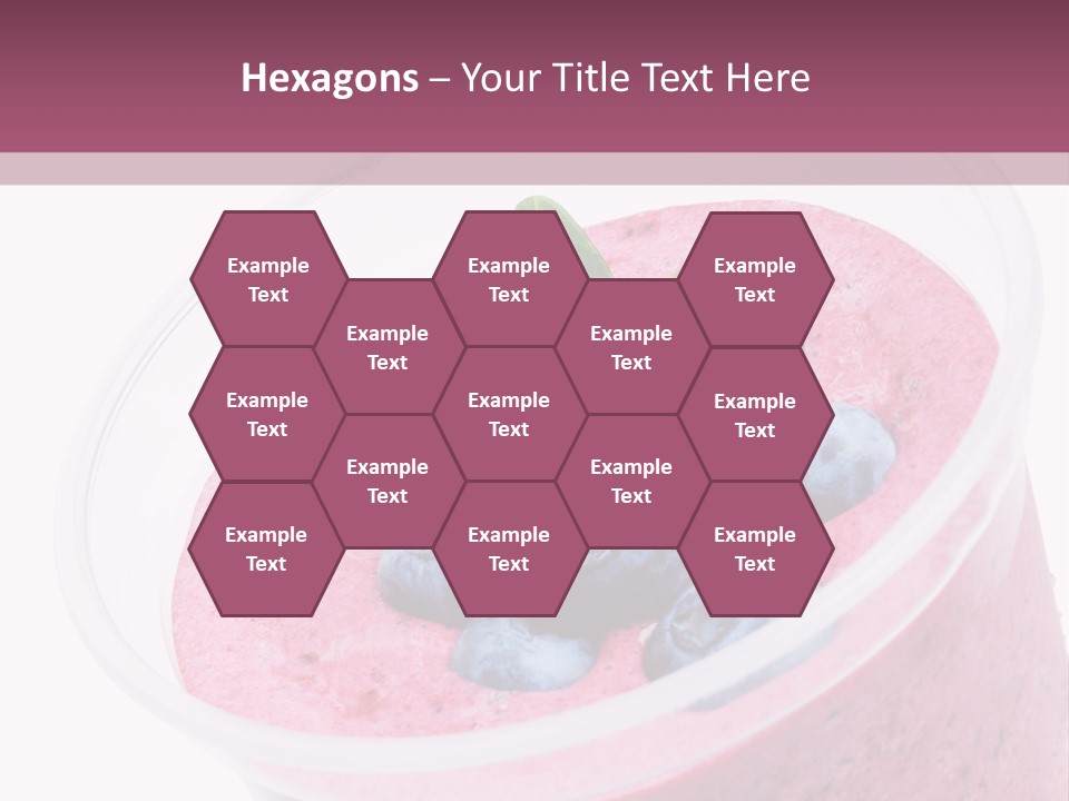 Smoothie Drink Blueberry PowerPoint Template