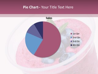 Smoothie Drink Blueberry PowerPoint Template