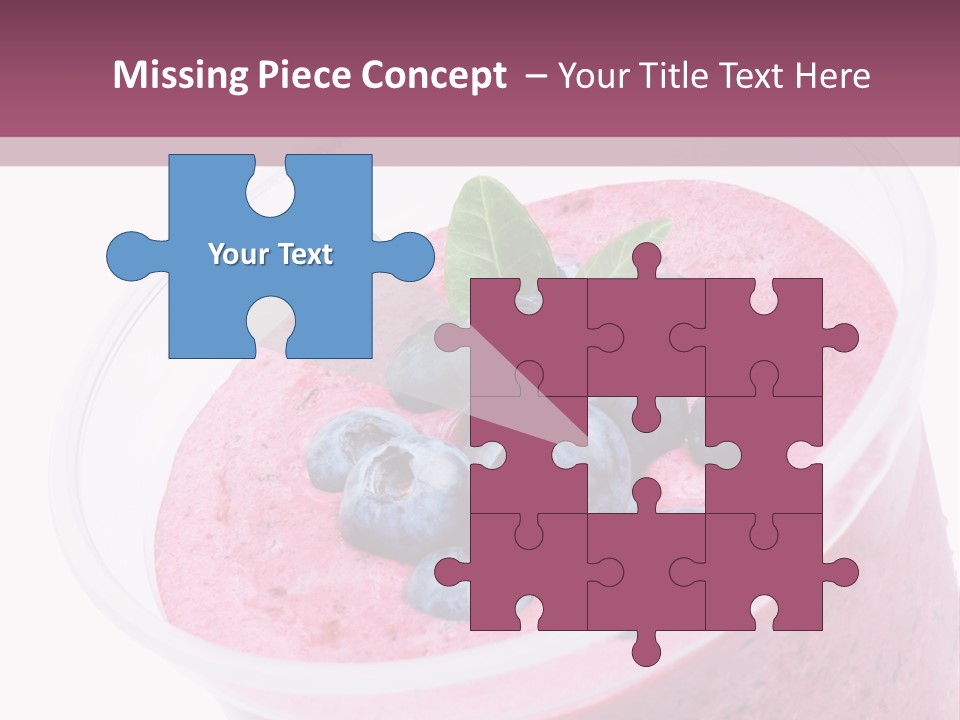 Smoothie Drink Blueberry PowerPoint Template
