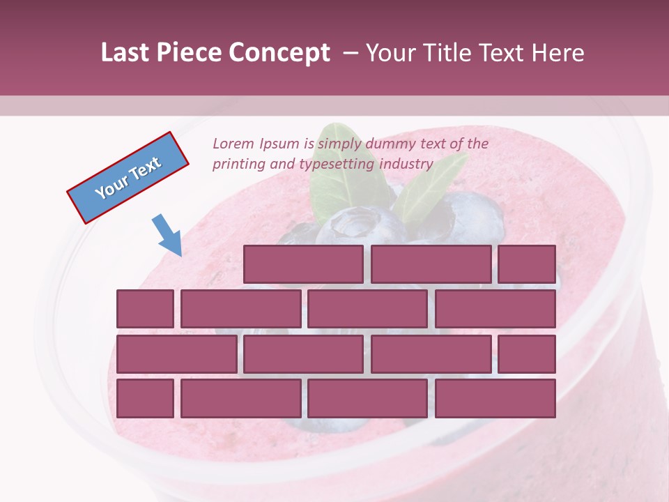 Smoothie Drink Blueberry PowerPoint Template