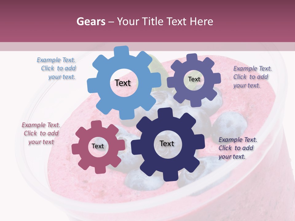Smoothie Drink Blueberry PowerPoint Template