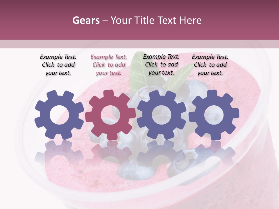 Smoothie Drink Blueberry PowerPoint Template