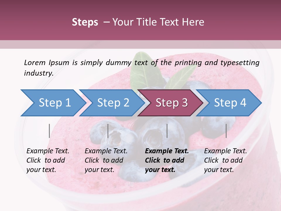 Smoothie Drink Blueberry PowerPoint Template