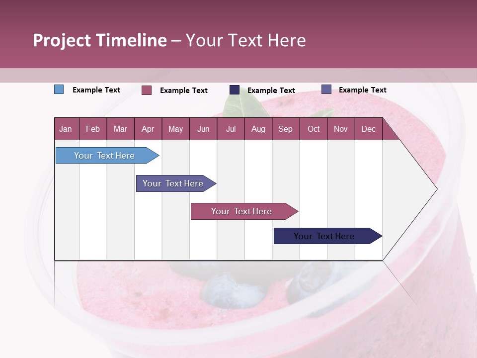 Smoothie Drink Blueberry PowerPoint Template