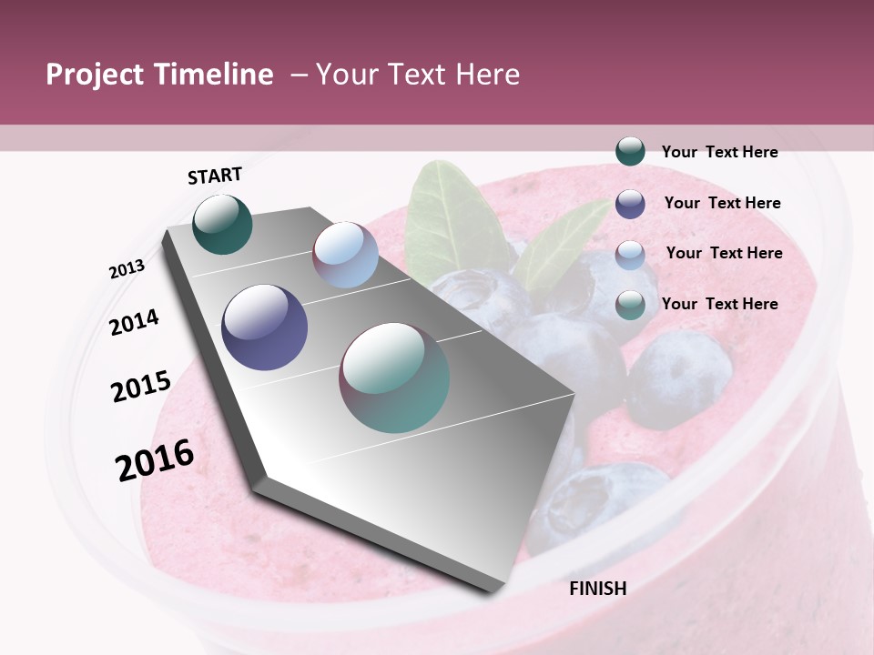 Smoothie Drink Blueberry PowerPoint Template