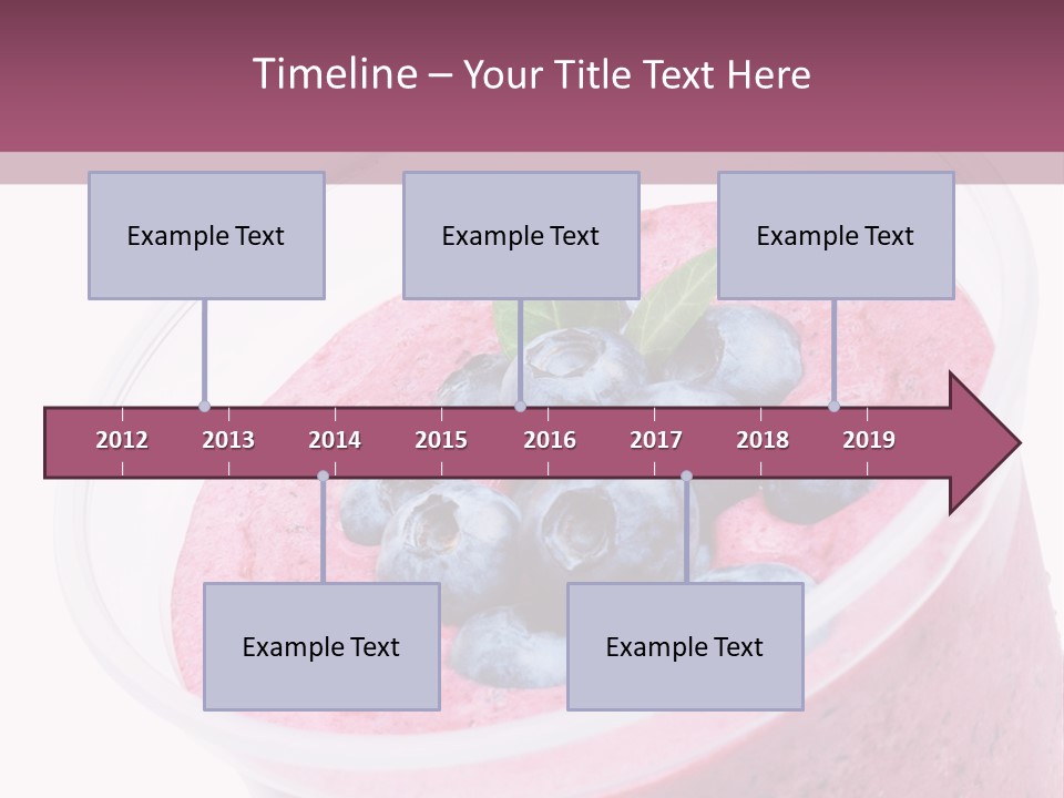 Smoothie Drink Blueberry PowerPoint Template