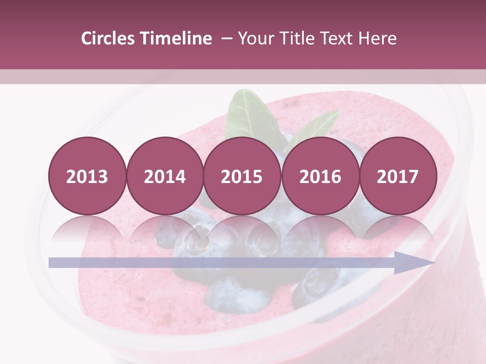 Smoothie Drink Blueberry PowerPoint Template