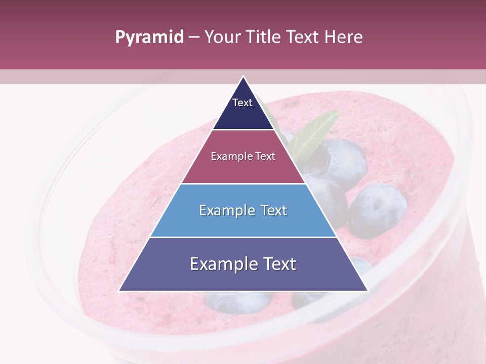 Smoothie Drink Blueberry PowerPoint Template