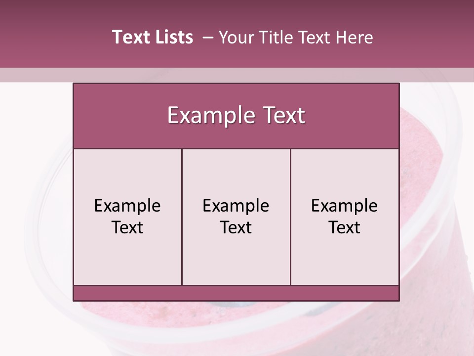 Smoothie Drink Blueberry PowerPoint Template